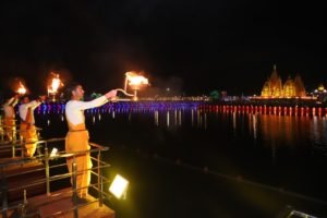 सांध्यकालीन महाआरती में हरियाणा योग आयोग के चेयरमैन जयदीप आर्य ने की शिरकत