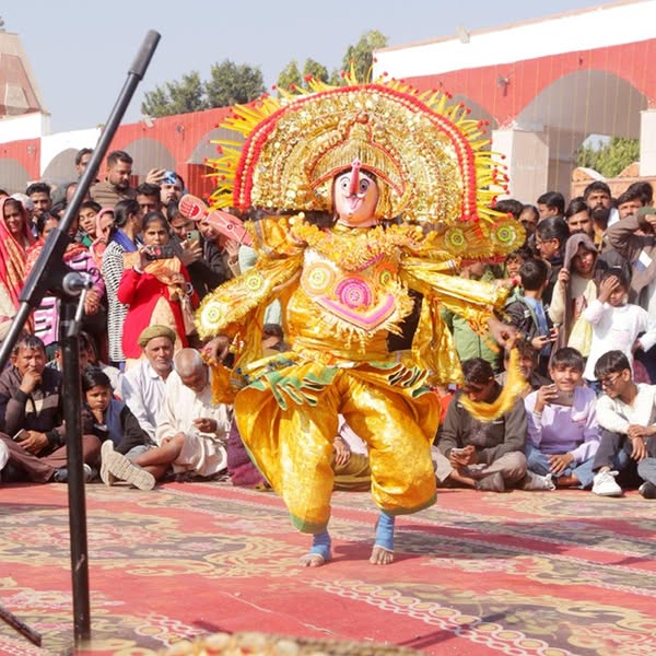 Chhau Nritya: A Powerful Cultural Performance at the International Gita Mahotsav!