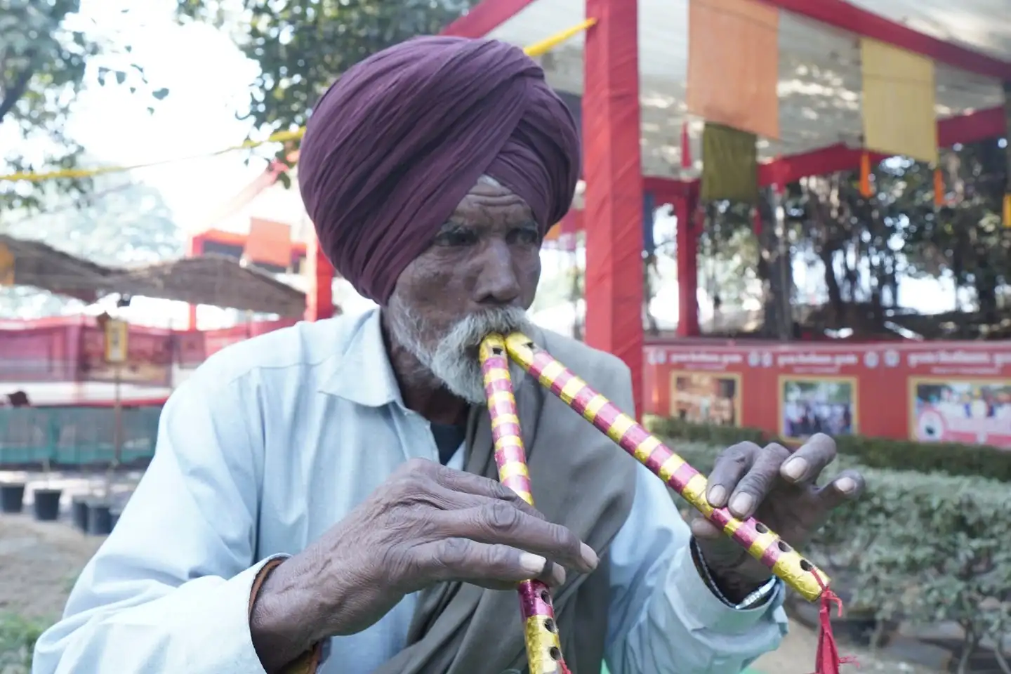 लोक वाद्य की मधुर धुन – अंतर्राष्ट्रीय गीता महोत्सव 2025